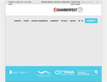 Tablet Screenshot of chamberfest.com
